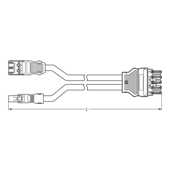 pre-assembled Y-cable Eca 2 x plug/socket black/blue image 11