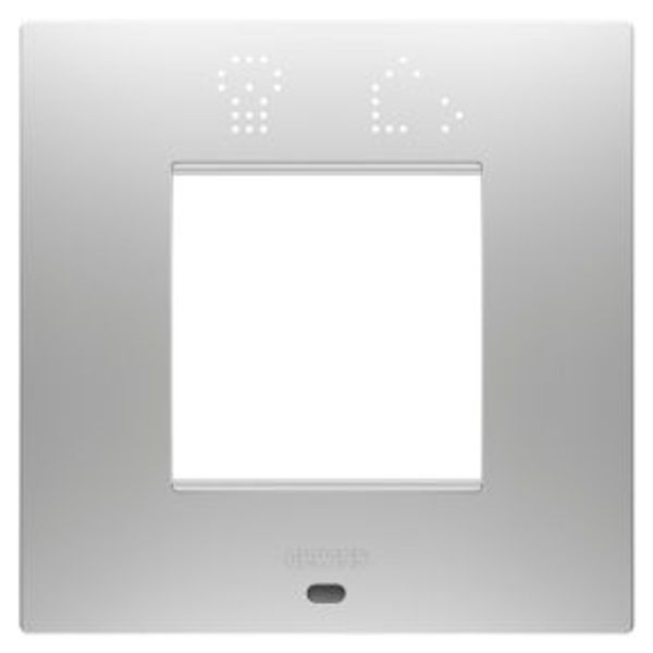 EGO SMART INTERNATIONAL PLATE - IN PAINTED TECHNOPOLYMER - 2 MODULES - MAGNETIC GRAY - CHORUSMART image 1