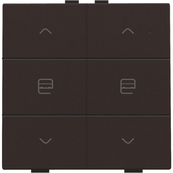 Double push button for Niko Home Control, dark brown coated image 2