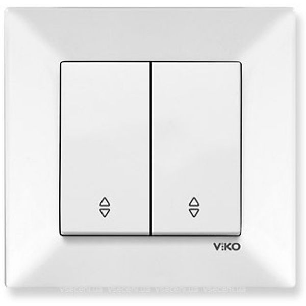 Meridian White Two Gang Switch-Two Way Switch image 1