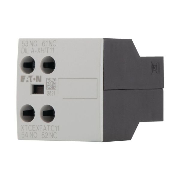 Auxiliary contact module, Type: high version, 2 pole, Ith= 16 A, 1 N/O, 1 NC, Front fixing, Screw terminals, MSC image 8