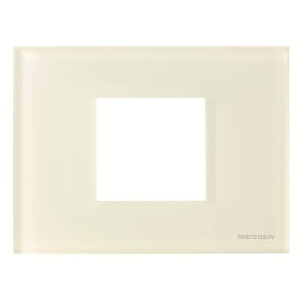 N2472 CB Frame 2 modules 1gang White Glass - Zenit image 1