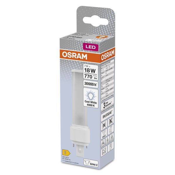 OSRAM DULUX LED D EM & AC MAINS 7W 840 G24D-2 image 12