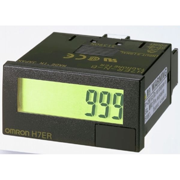 Tachometer, 1/32DIN (48 x 24 mm), self-powered, LCD with backlight, 5- image 3