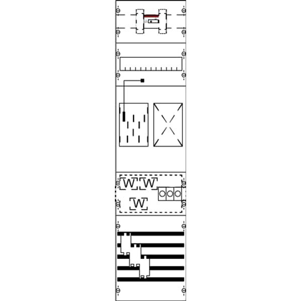 KA4604 Measurement and metering transformer board, Field width: 1, Rows: 0, 1050 mm x 250 mm x 160 mm, IP2XC image 5