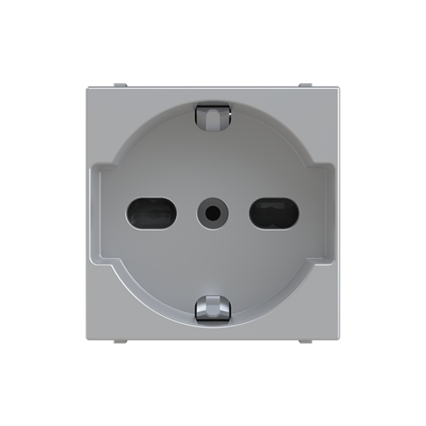 N2233 PL Socket outlet Silver - Zenit image 1