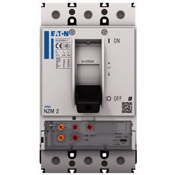 NZM2 PXR20 circuit breaker, 160A, 4p, plug-in technology image 1