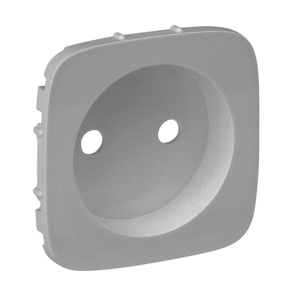 Cover plate Valena Allure - 2P socket - aluminium image 1