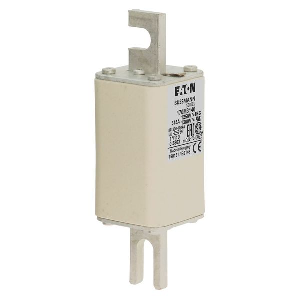 Fuse-link, high speed, 315 A, AC 1250 V, compact size 1, 45 x 45 x 138 mm, aR, DIN, IEC, single indicator image 15