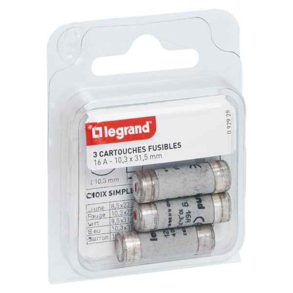 Fuse cartridges for fuse holders - with indicator - 10.3x31.5mm - 16A image 1