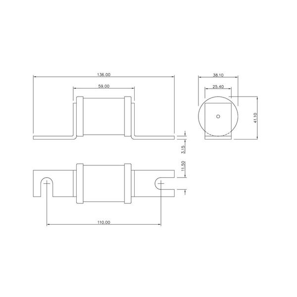 7.2KV 6.3AMP 2" 'A' AIR FUSE image 3