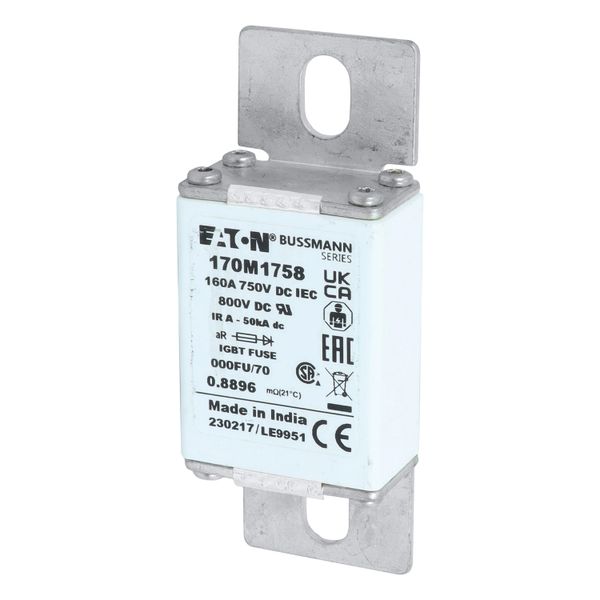 Fuse-link, high speed, 160 A, DC 750 V, size 000, 24 x 36 x 96 mm, aR, IEC, UL image 34