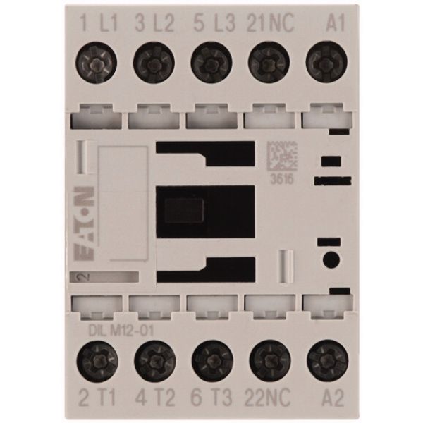 Contactor, 3 pole, 380 V 400 V 5.5 kW, 1 NC, 110 V DC, DC operation, Screw terminals image 2