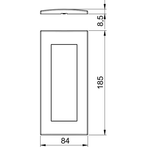 AR45-F3 RW Cover frame for triple Modul 45 84x185mm image 2