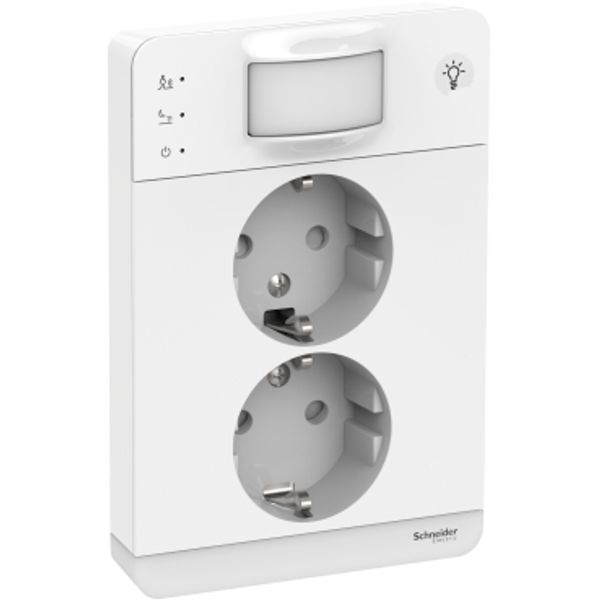 Exxact Double Socket Outlet schuko screwless Light white image 2