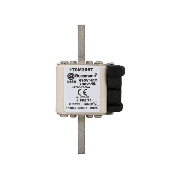 Fuse-link, high speed, 315 A, AC 690 V, compact size 1, 45 x 59 x 110 mm, aR, IEC, UL image 12