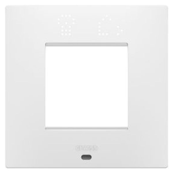 EGO SMART INTERNATIONAL PLATE - IN PAINTED TECHNOPOLYMER - 2 MODULES - SATIN WHITE - CHORUSMART image 1