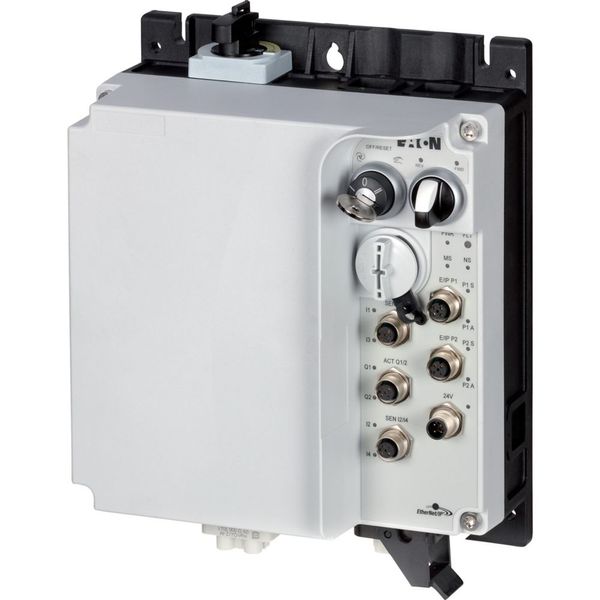 Reversing starter, 6.6 A, Sensor input 4, Actuator output 2, Ethernet IP, HAN Q4/2, with manual override switch image 1