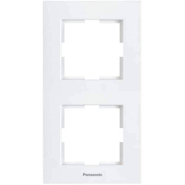 Karre Plus Accessory White Two Gang Frame image 1