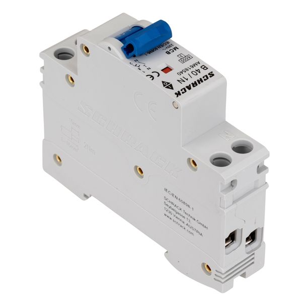 Miniature Circuit Breaker (MCB) AMPARO 6kA, B 40A, 1+N, 1MW image 4