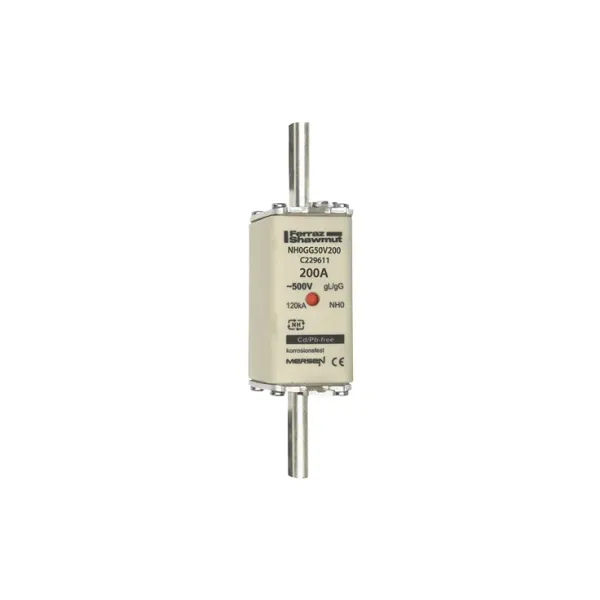 Fuse-link NH0 gG 500VAC 200A live tags Double indicator image 2