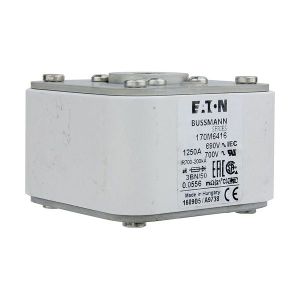 Fuse-link, high speed, 1250 A, AC 690 V, size 3, aR, IEC, UL, single indicator image 15