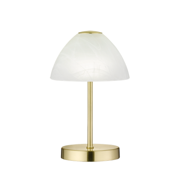 Queen LED table lamp matt brass image 1