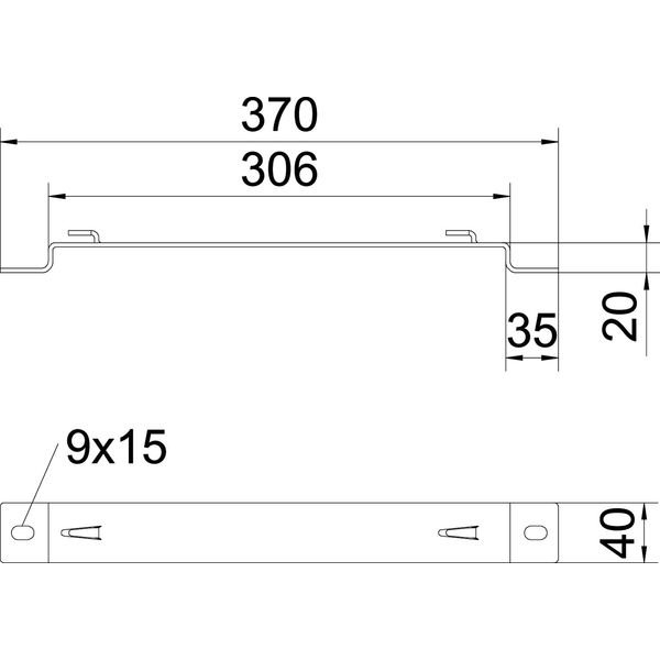 DBLG 20 300 FT Stand-off bracket for mesh cable tray B300mm image 2