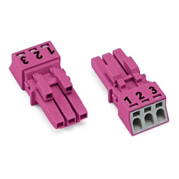 Socket 3-pole Cod. B pink image 1