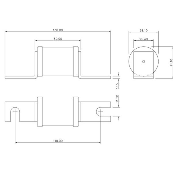 7.2KV 6.3AMP 2" 'A' AIR FUSE image 1