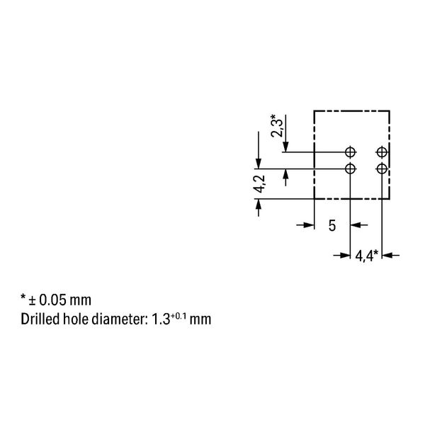 Socket for PCBs straight 2-pole light green image 5