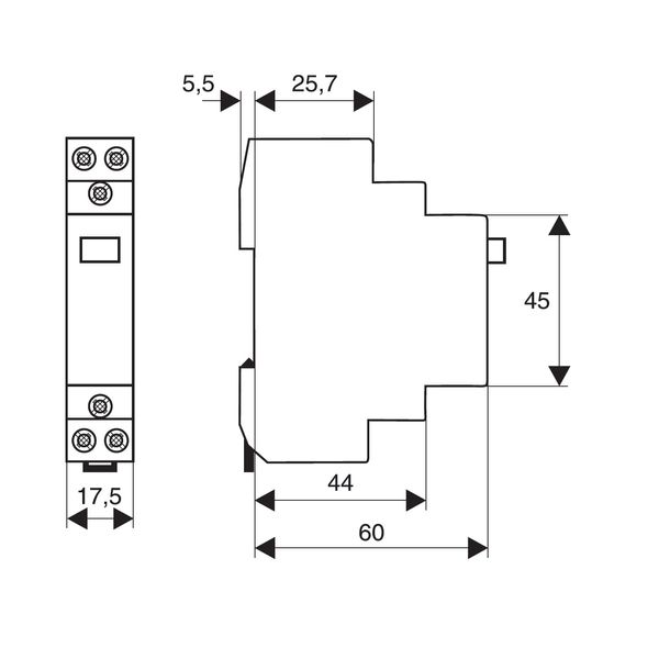 Modular Switch with Push-button, 1 NO + 1 NC, 16A image 12