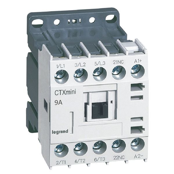 3-pole mini contactors CTX³ - 9 A (AC3) - 24 V= - 1 NC - screw terminals image 1