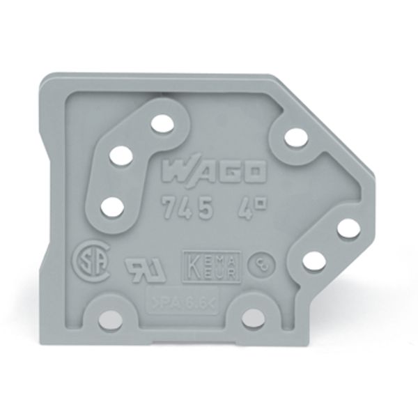 End plate 1.5 mm thick snap-fit type gray image 3