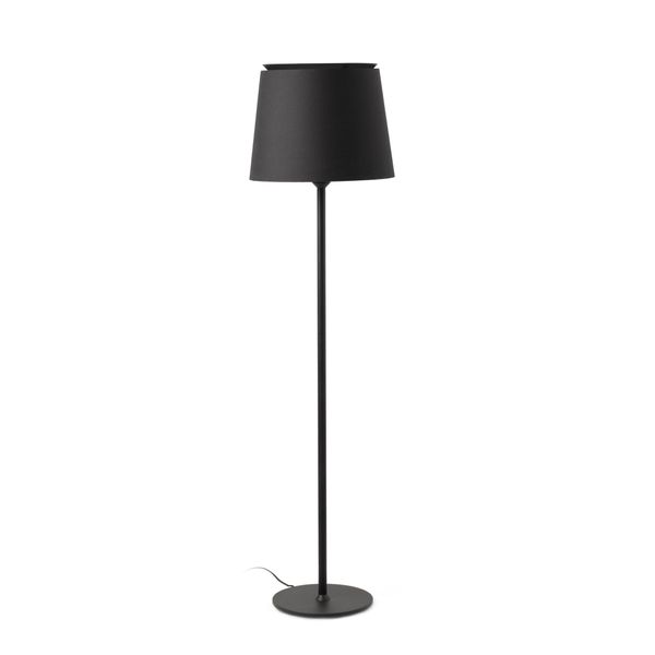 SAVOY BLACK FLOOR LAMP BLACK LAMPSHADE image 1