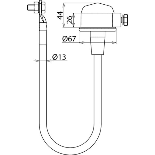 Isolating spark gap for Ex area w. connecting cable Cu 25mm² L 100 mm image 2