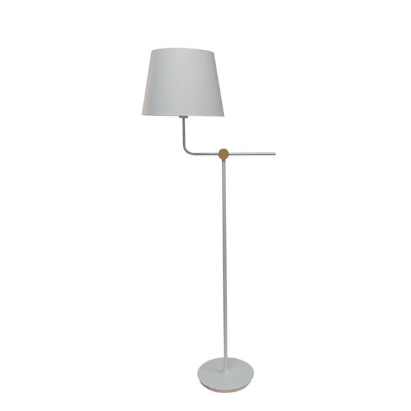 Solor White+Gold Floor Lamp 1xE27 image 1