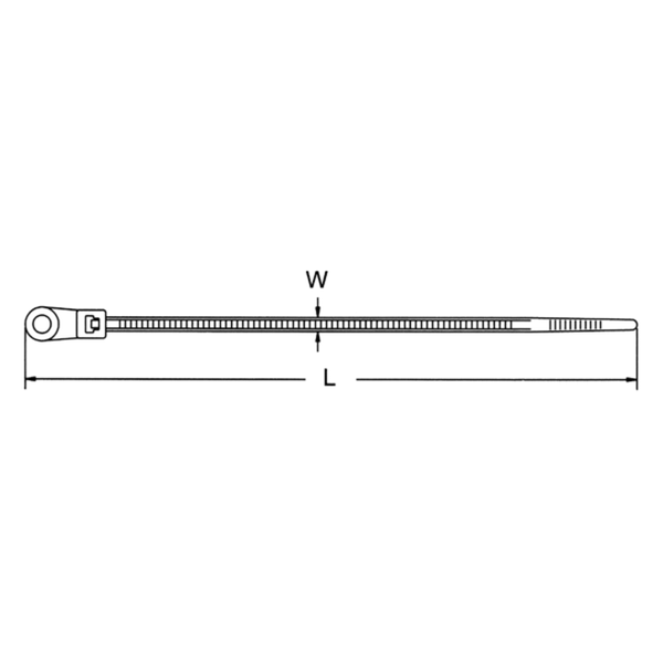 Cable tie natural 370x4.8 mm with eye image 1