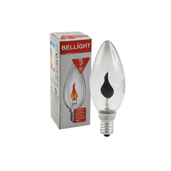 Flicker Flame Candle E14 5W B35 230-240V 2700K image 1