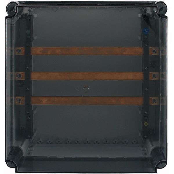 Busbar panel enclosure with transparent cover, 400A, 3-pole image 5