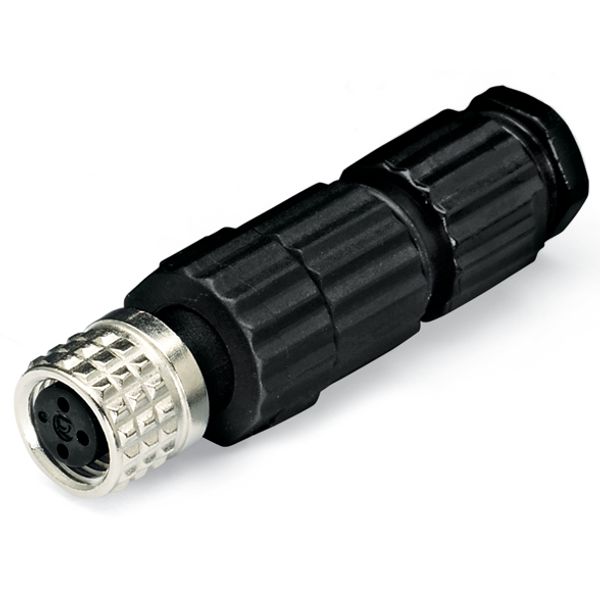 Fitted pluggable connector 3-pole M8 socket, straight image 2