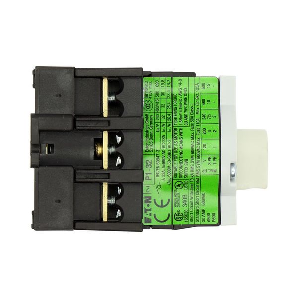 Main switch, P1, 32 A, rear mounting, 3 pole image 33