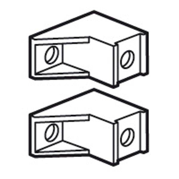 Support (2) for IP 2X terminal block - for XL³ 160 cabinets image 1