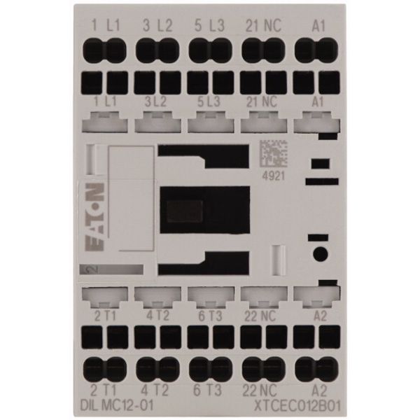 Contactor, 3 pole, 380 V 400 V 5.5 kW, 1 NC, 220 V DC, DC operation, Spring-loaded terminals image 2