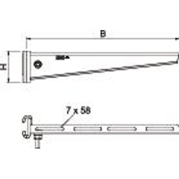 AS 15 31 FT Support bracket for IS 8 support B310mm image 2