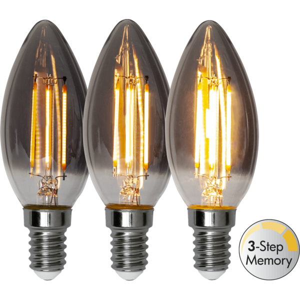LED Lamp E14 C37 Soft Glow Smoke 3-step memory image 2