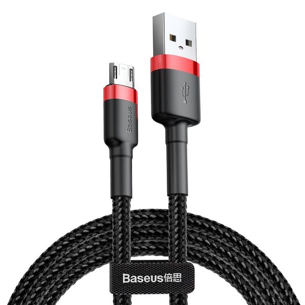 Cable USB A plug - micro USB plug 1.0m QC3.0 Cafule red+black BASEUS image 1