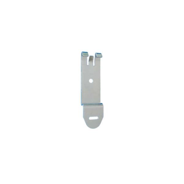 Snap-in TH35 rail clamp with 1 hole image 1