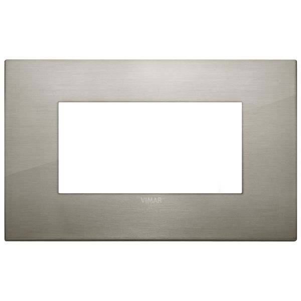 Classic plate 4M metal brushed inox image 1