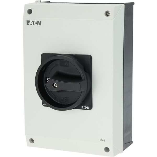 Main switch, P3, 63 A, surface mounting, 3 pole, 1 N/O, 1 N/C, STOP function, With black rotary handle and locking ring, Lockable in the 0 (Off) posit image 8